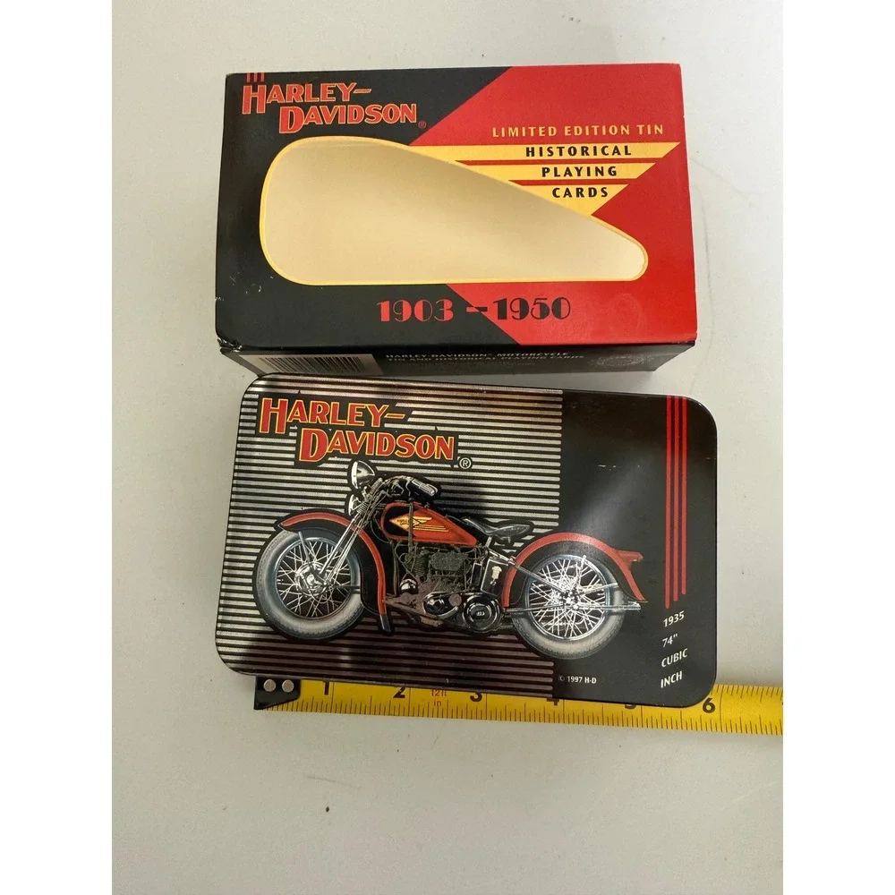 Harley-Davidson Historical Playing Cards Limited Edition Tin 1903-1950 2 Decks